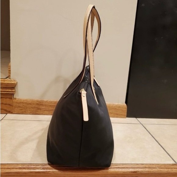 Kate Spade Black Nylon Tote or Shoulder Bag Leather Handles & Hot Pink Interior - Picture 8 of 14